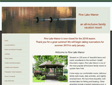 Tablet Screenshot of pinelakemanor.com